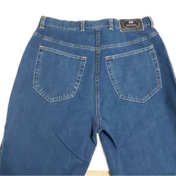 Escada vintage embroidered mom jeans sz 27 waist unique custom rare - Picture 15 of 15